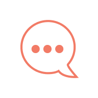 a speech bubble with three dots inside of it on a black background